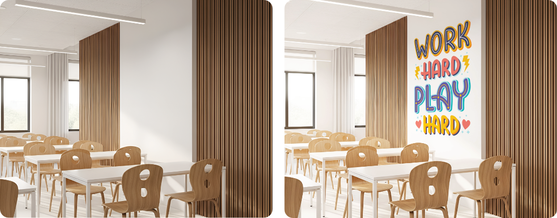 Classroom wall slogan printing motivational